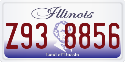 IL license plate Z938856