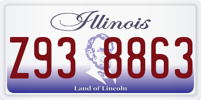 IL license plate Z938863