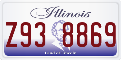 IL license plate Z938869