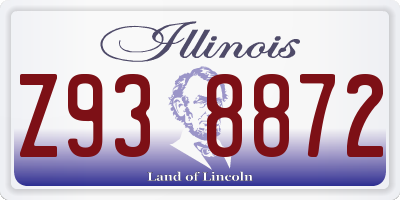 IL license plate Z938872
