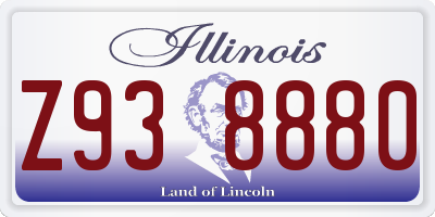 IL license plate Z938880