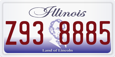 IL license plate Z938885