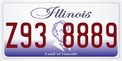 IL license plate Z938889