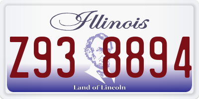 IL license plate Z938894
