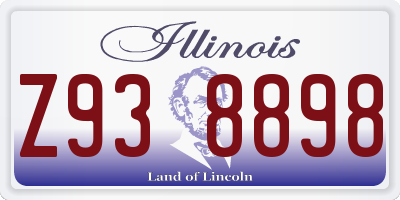 IL license plate Z938898