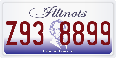 IL license plate Z938899