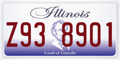 IL license plate Z938901