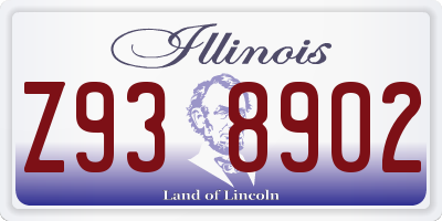 IL license plate Z938902