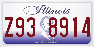 IL license plate Z938914