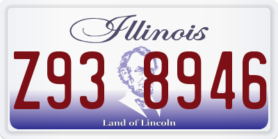 IL license plate Z938946