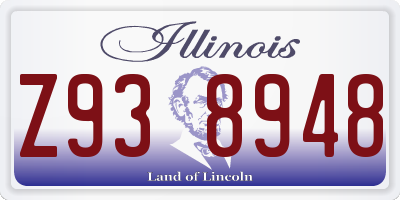 IL license plate Z938948