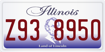 IL license plate Z938950