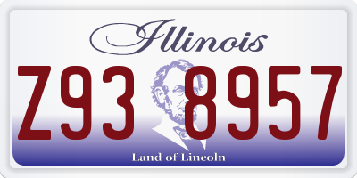 IL license plate Z938957
