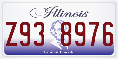IL license plate Z938976