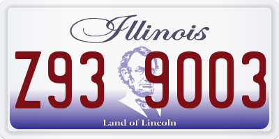 IL license plate Z939003