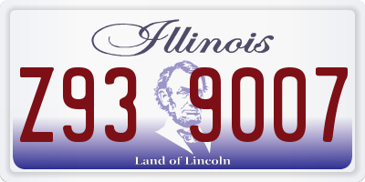 IL license plate Z939007