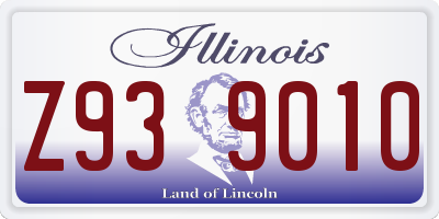 IL license plate Z939010