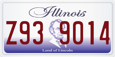 IL license plate Z939014