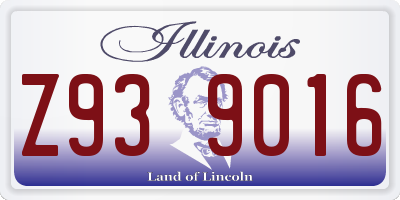 IL license plate Z939016