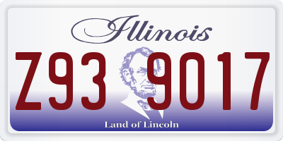 IL license plate Z939017