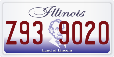 IL license plate Z939020