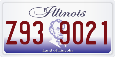 IL license plate Z939021