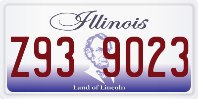 IL license plate Z939023