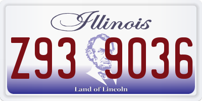 IL license plate Z939036