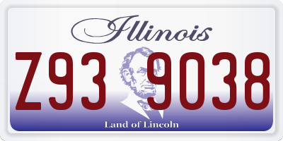 IL license plate Z939038