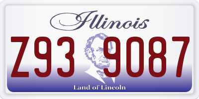 IL license plate Z939087