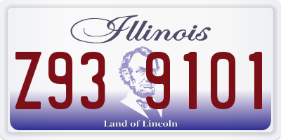 IL license plate Z939101