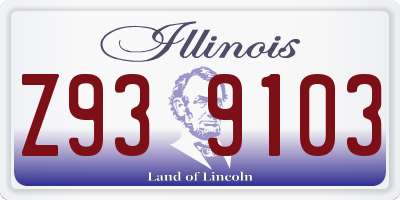 IL license plate Z939103