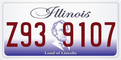 IL license plate Z939107