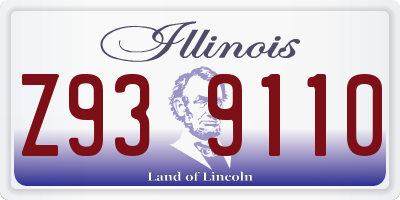 IL license plate Z939110