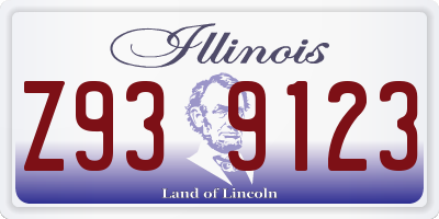 IL license plate Z939123