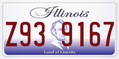 IL license plate Z939167