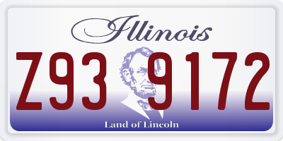 IL license plate Z939172