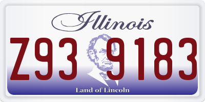 IL license plate Z939183