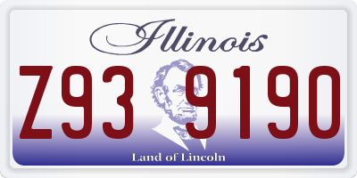 IL license plate Z939190