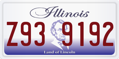 IL license plate Z939192