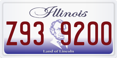 IL license plate Z939200