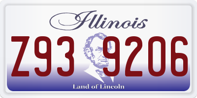 IL license plate Z939206