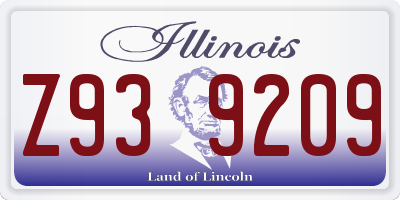 IL license plate Z939209