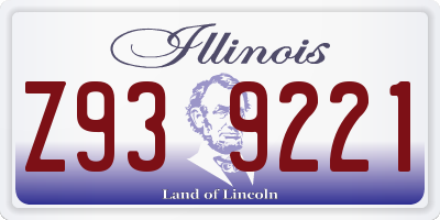 IL license plate Z939221