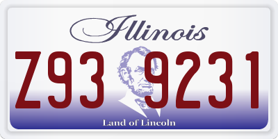 IL license plate Z939231