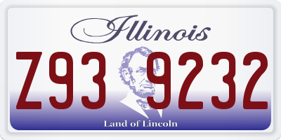 IL license plate Z939232