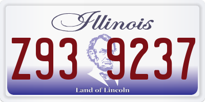 IL license plate Z939237