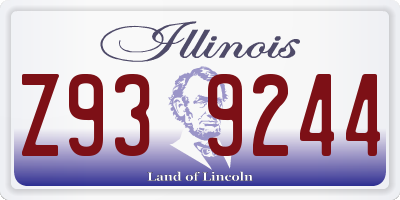 IL license plate Z939244