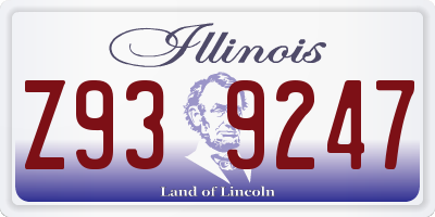 IL license plate Z939247