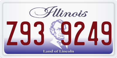 IL license plate Z939249